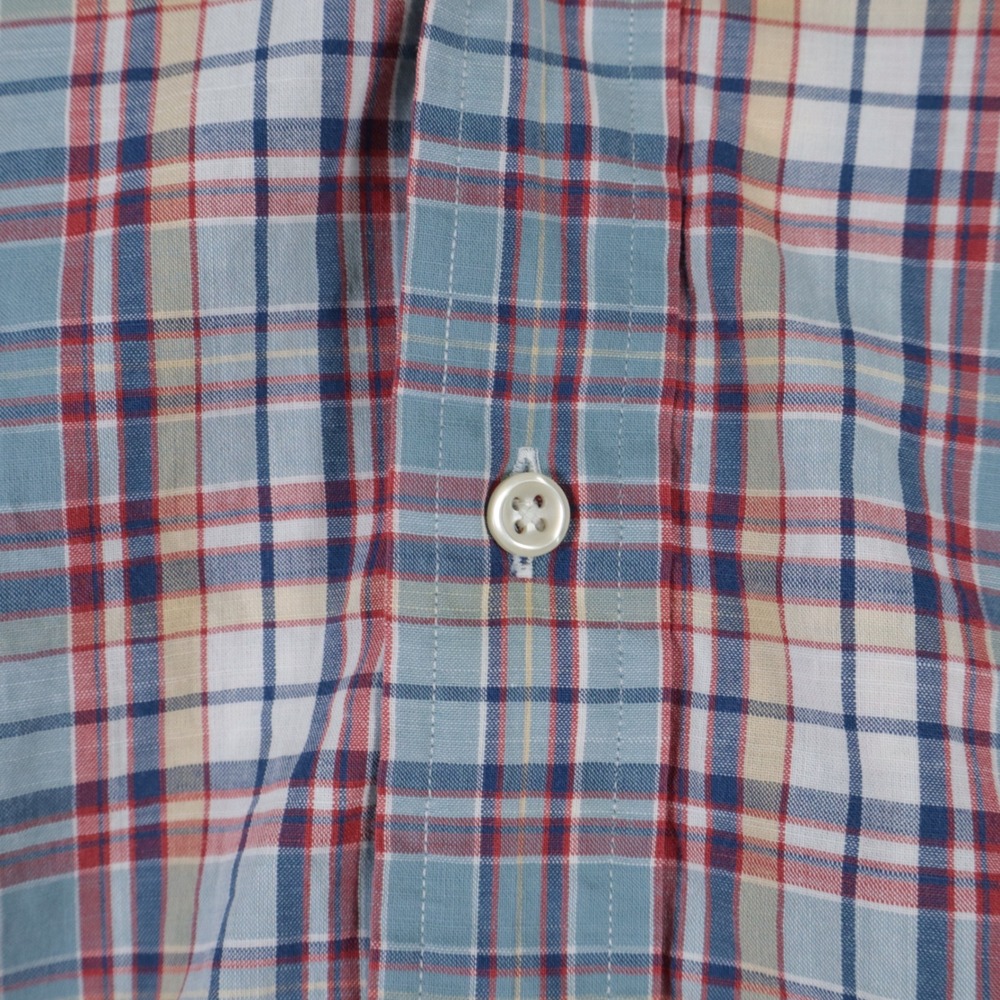 vintage ralph lauren blake shirt oversized blue plaid mens l - Picture 4 of 7